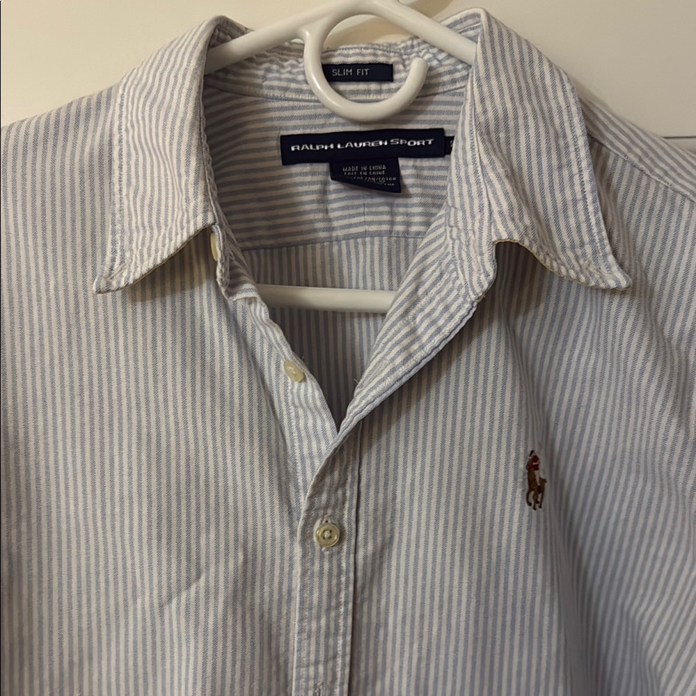 Ralph Lauren Men's Blue Striped Shirt